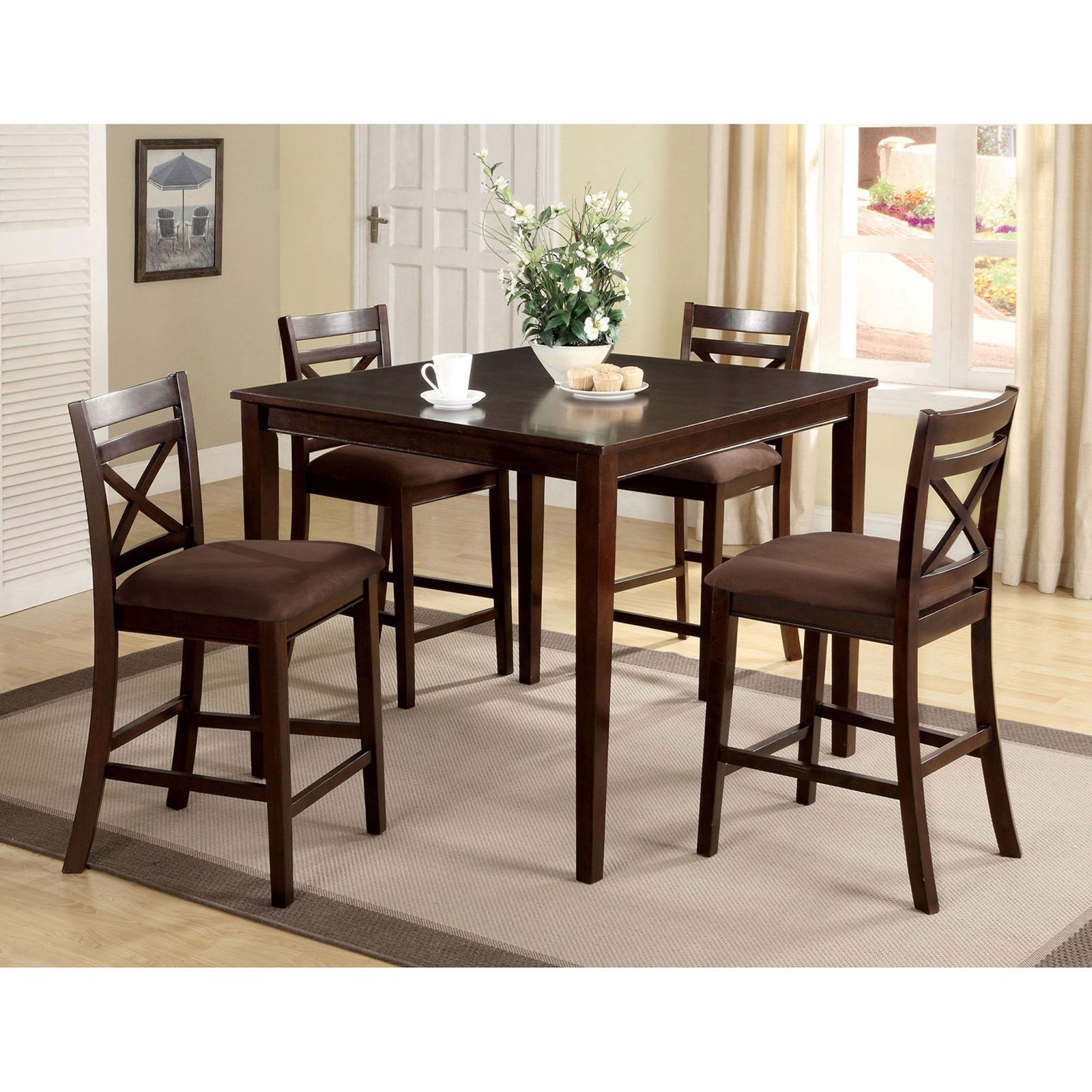Furniture of america counter height shop table